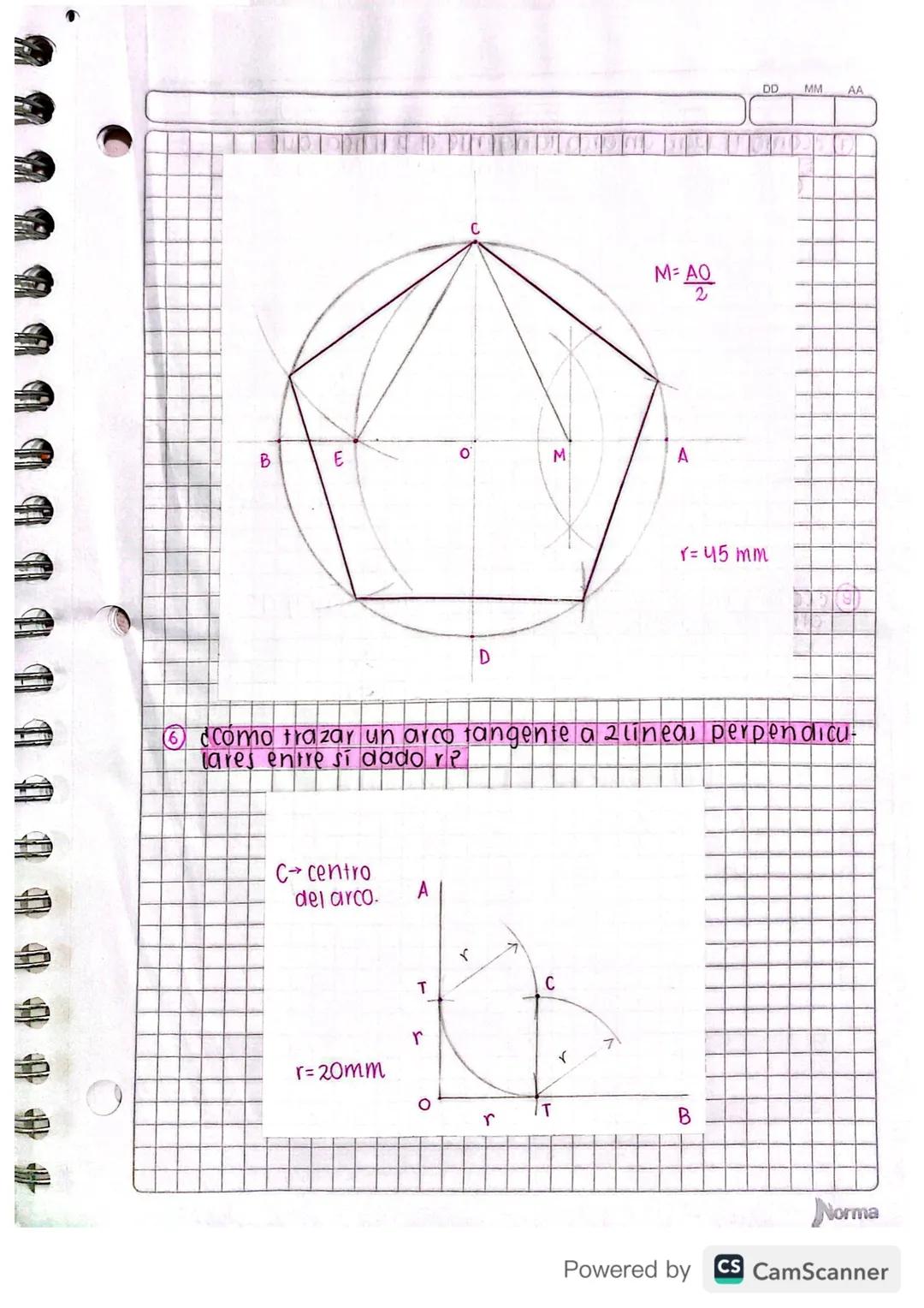 DD MM AA
Febrero 15/2023
# construcciones geométricas
## MÉTODOS DE CONSTRUCCIONES GEOMETRICAS:

① ¿Cómo nallar el punto medio de una línea 