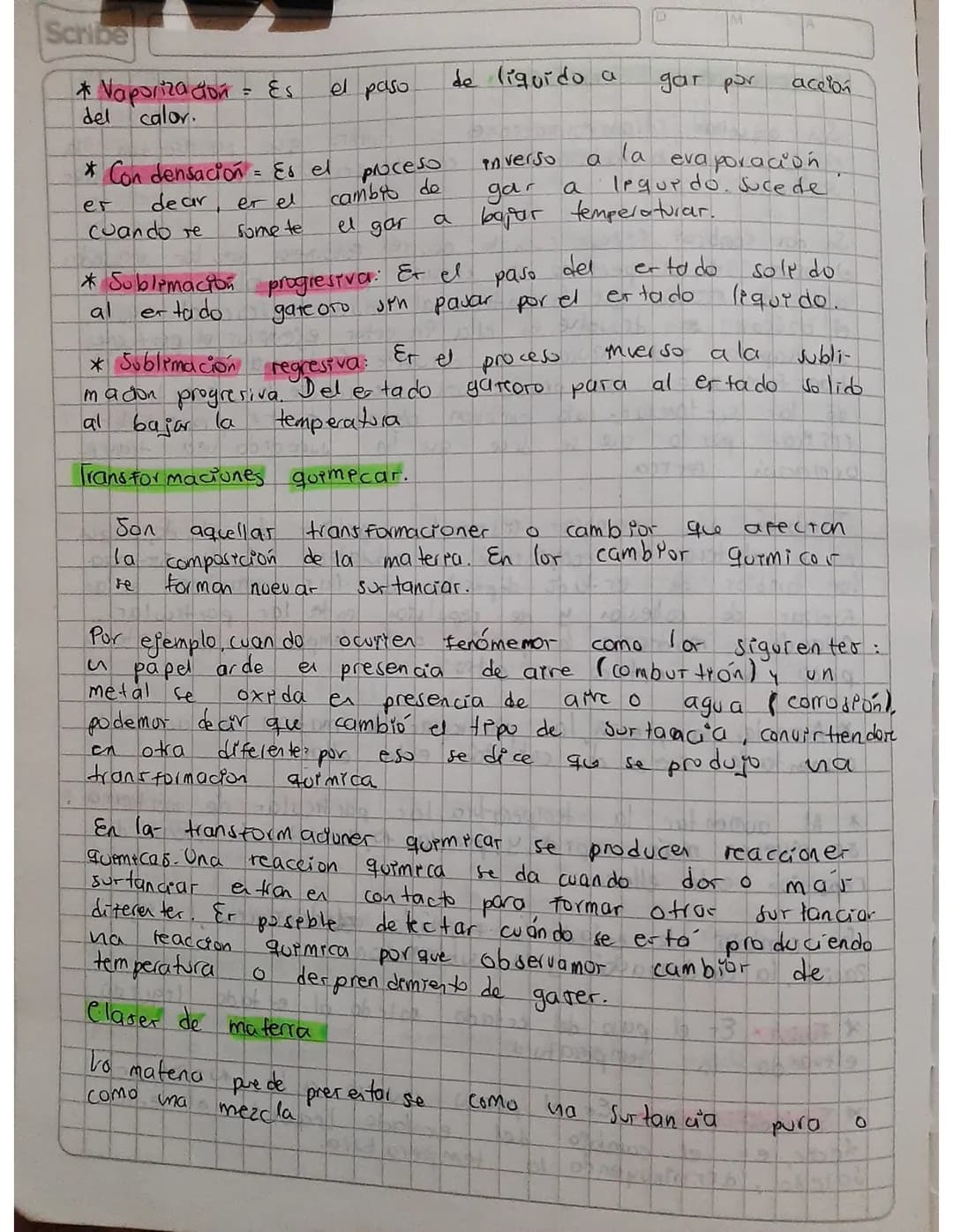 Materra y energía.
Scribe
el
todo aquello que nor rodea, tiene masa
espacio. la quimica
er la ciencia
que
cualitativa
у осира
er tudia
y
la 