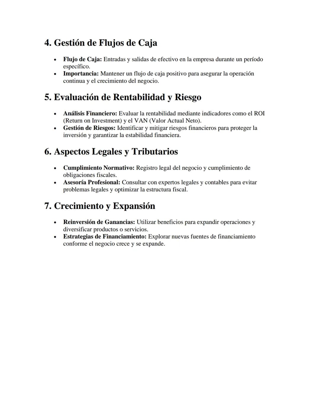 Finanzas para Emprendedores
APUNTES//
1. Importancia de las Finanzas en el Emprendimiento
•
•
Definición: Gestión eficiente de los recursos 