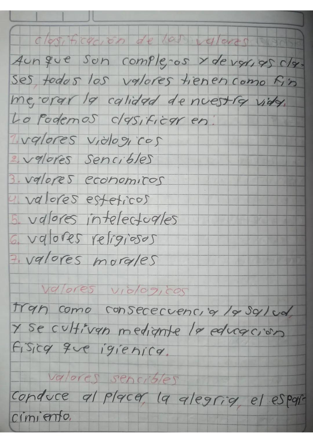 Clasificación de los Valores 