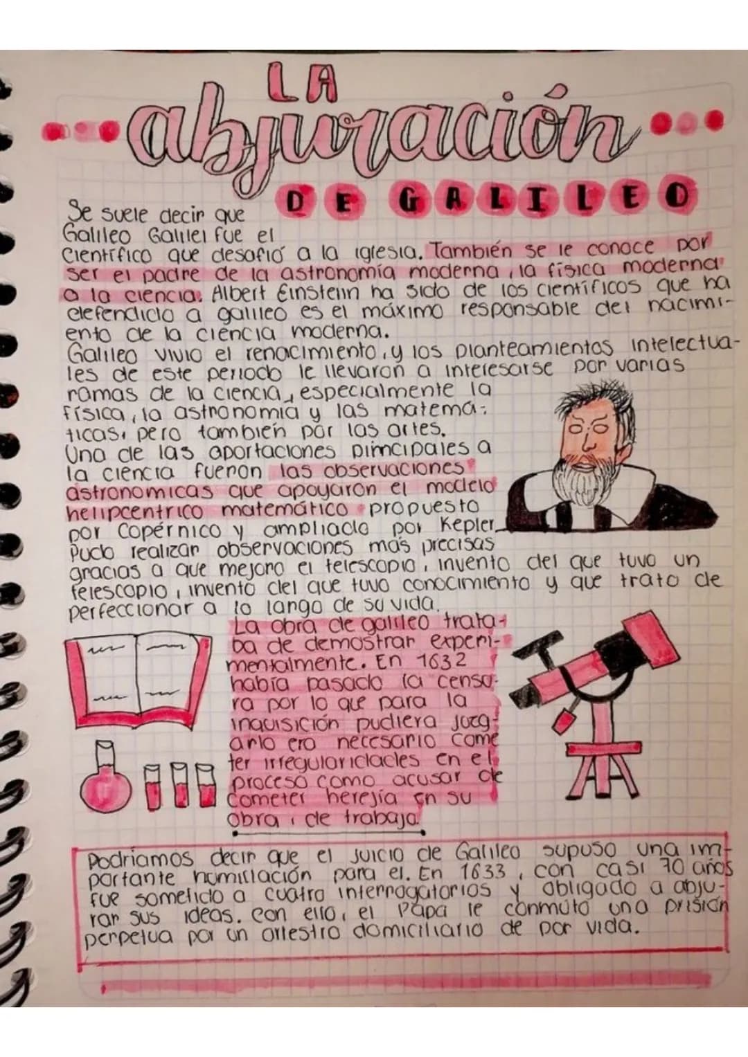 LA
abporación
Se suele decir que
Galileo Galilei fue el
DE
GALILEO
Científico que desafio a la iglesia. También se le conoce por
ser el padr