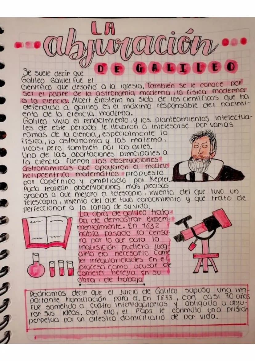 LA
abporación
Se suele decir que
Galileo Galilei fue el
DE
GALILEO
Científico que desafio a la iglesia. También se le conoce por
ser el padr