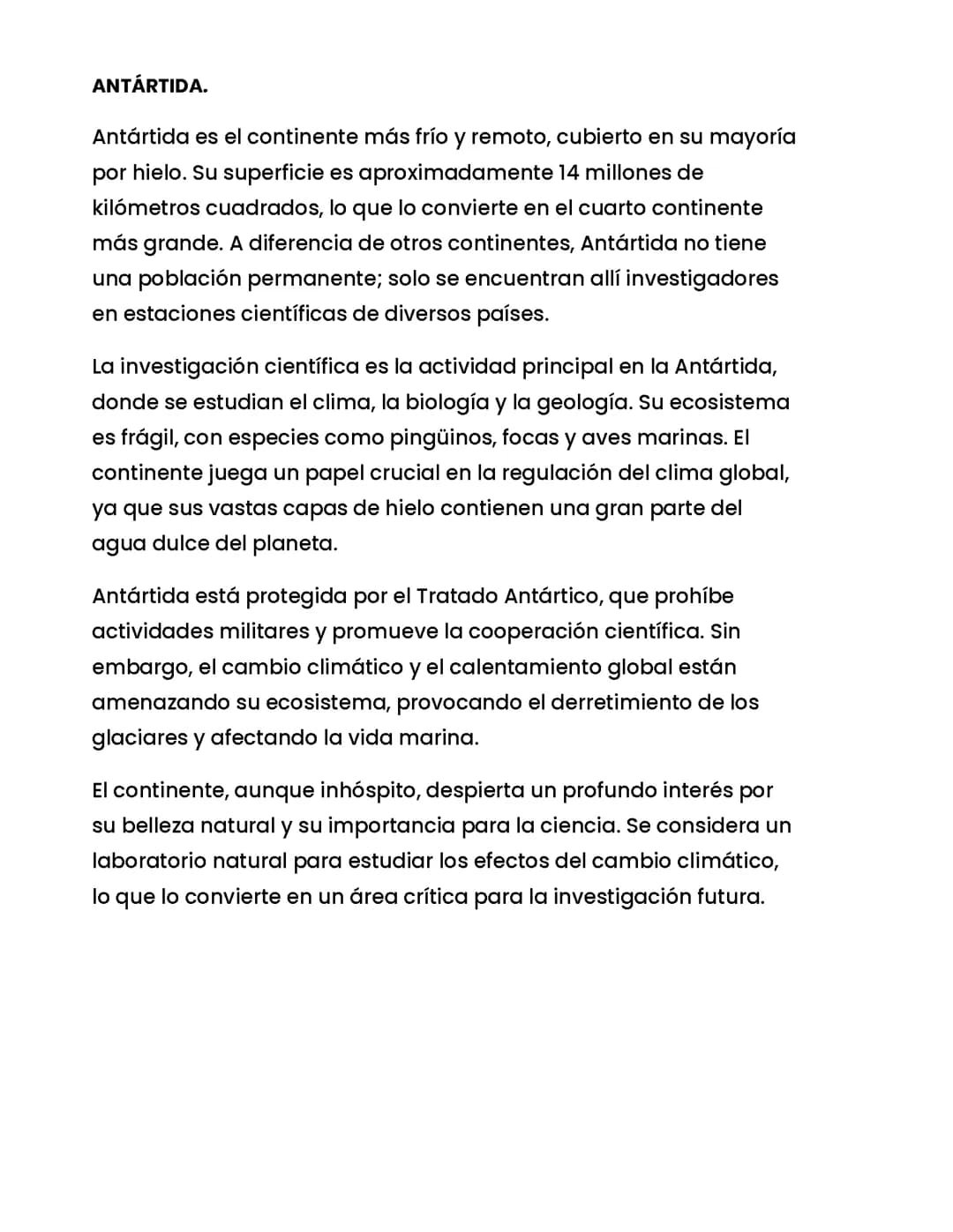 CONTINENTE - ANTARTIDA