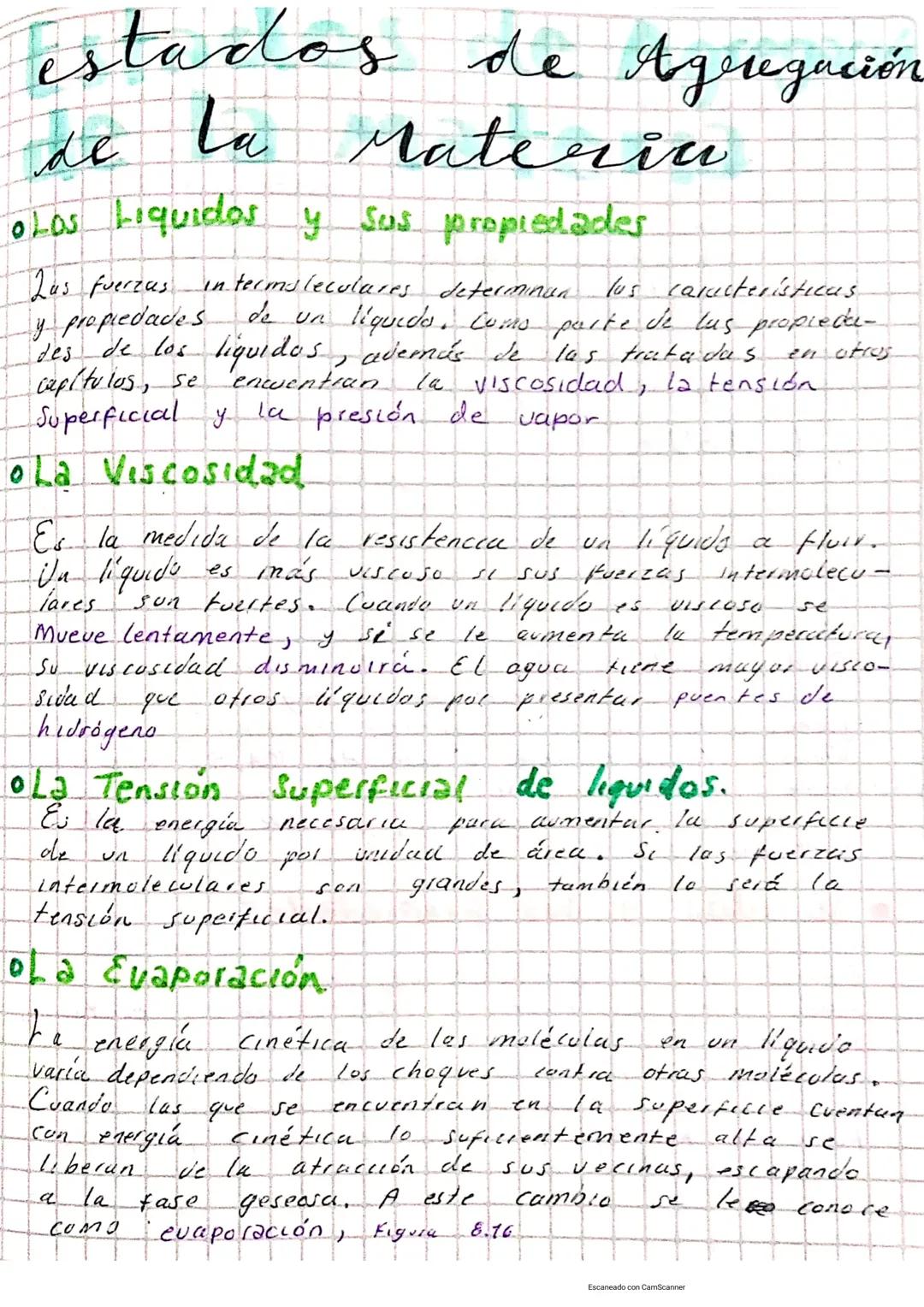 estados de Agregación
de la Materia
。 Los Liquidos y sus propiedades
intermoleculares determinan lus caracteristicas.
de un
en otros
Lus fue
