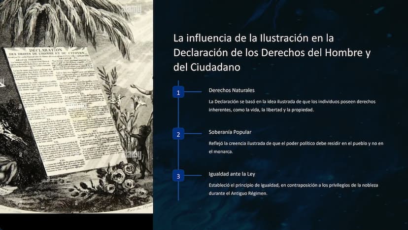 La llustración y la
Revolución Francesa
La Ilustración, una época de pensamiento racional y progreso, influyó
profundamente en la Revolución