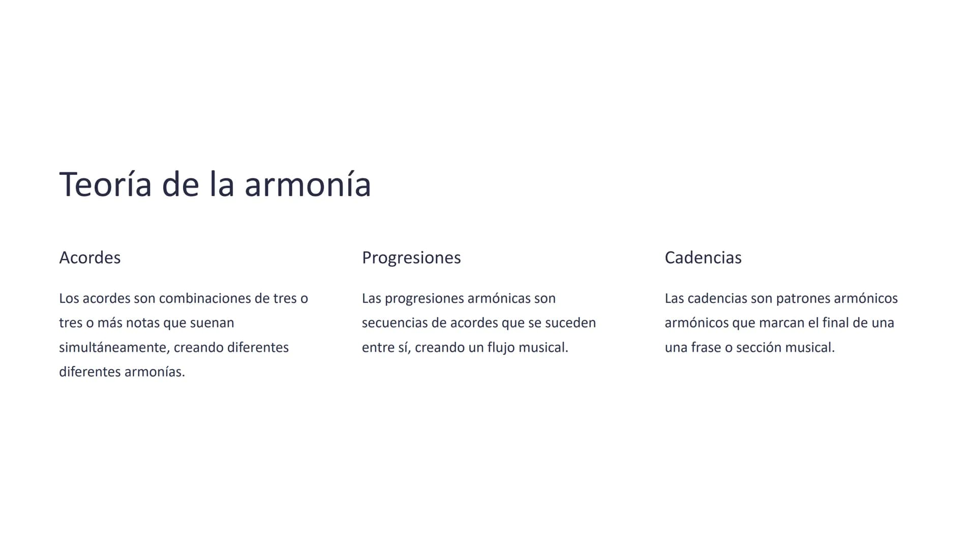 la teoría musical
La teoría musical es la base de la composición y la interpretación musical. A
través de su estudio, comprenderemos los ele