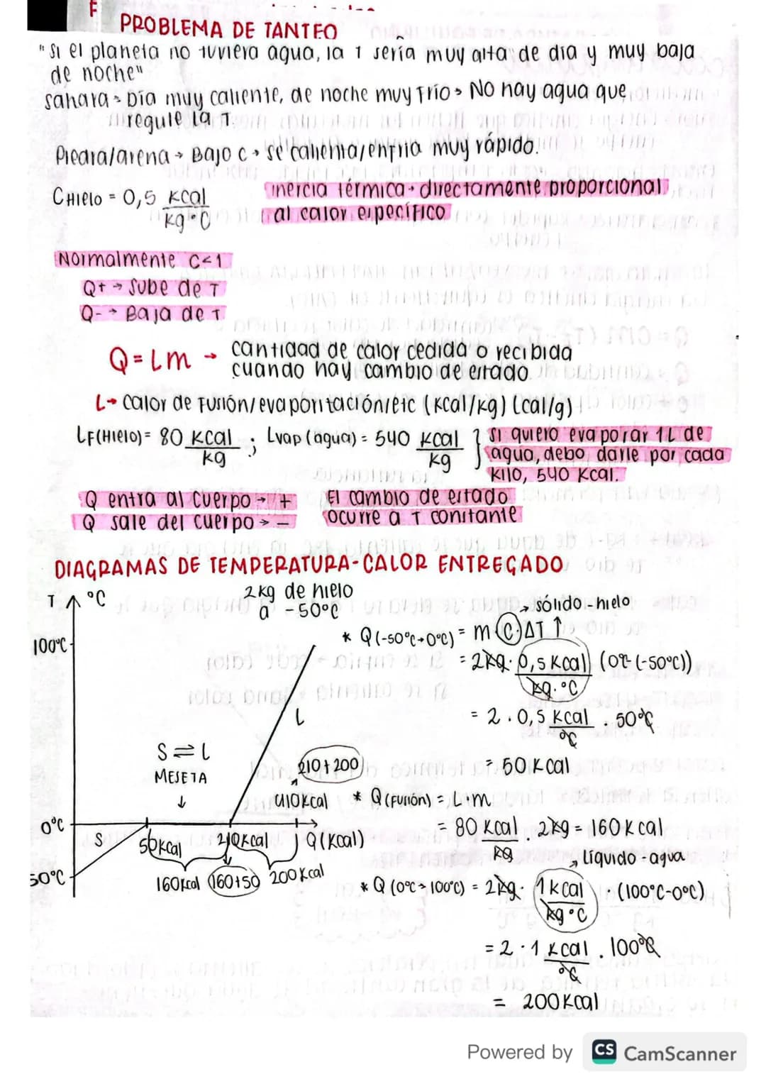 ་་
calorimetria Warage omphac
↳ medición del calor
calor Energia Cinética que tienen las moléculas, moviéndose en un
cuerpo. se mide en kilo