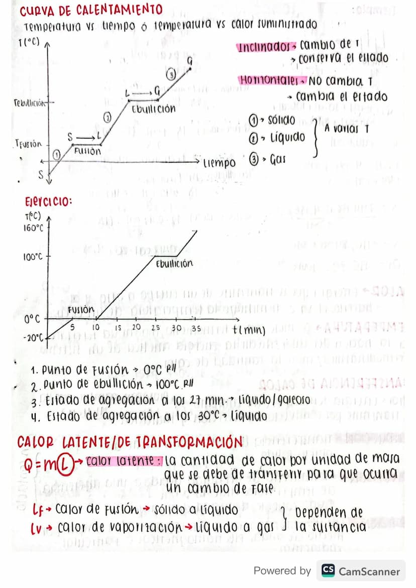 ་་
calorimetria Warage omphac
↳ medición del calor
calor Energia Cinética que tienen las moléculas, moviéndose en un
cuerpo. se mide en kilo