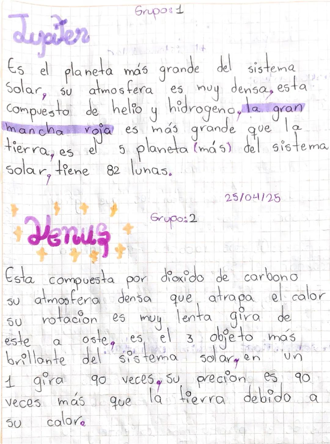 Los planetas del sistema solar 