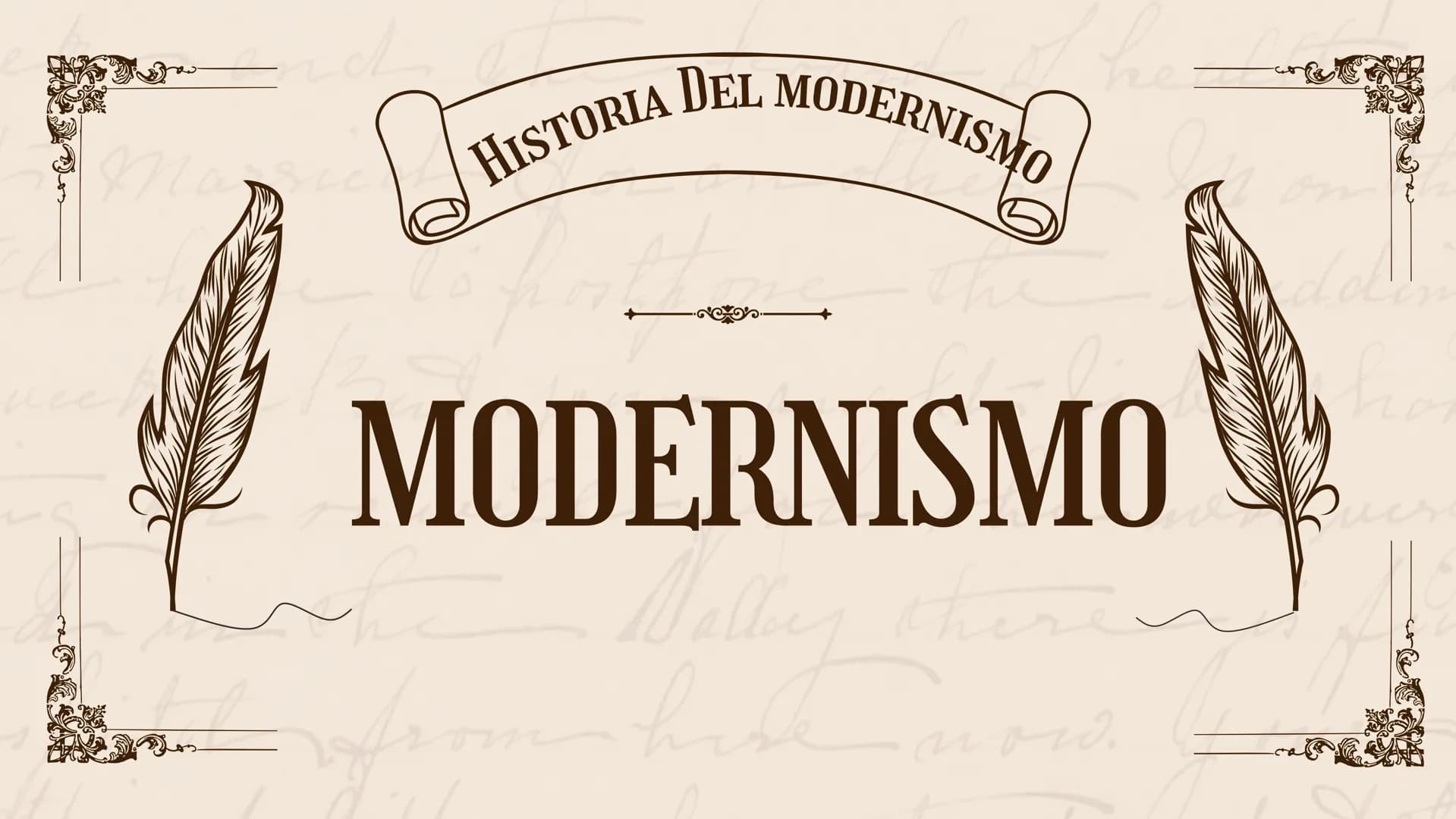 Mane HISTORIA DEL MODERNISMO
on
MODERNISMO
Malley the
now. ÍNDICE
01
donde surgio
02 ¿que es?
03 caracteristicas
04 autores
05
obras
06 dato