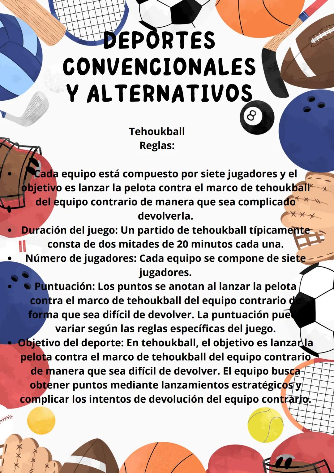 # DEPORTES

# CONVENCIONALES Y

# ALTERNATIVOS

ALESSANDRA CARABALLO

GRADO 10

Convencionales: se conocen.

Alternativos: derivan de los de