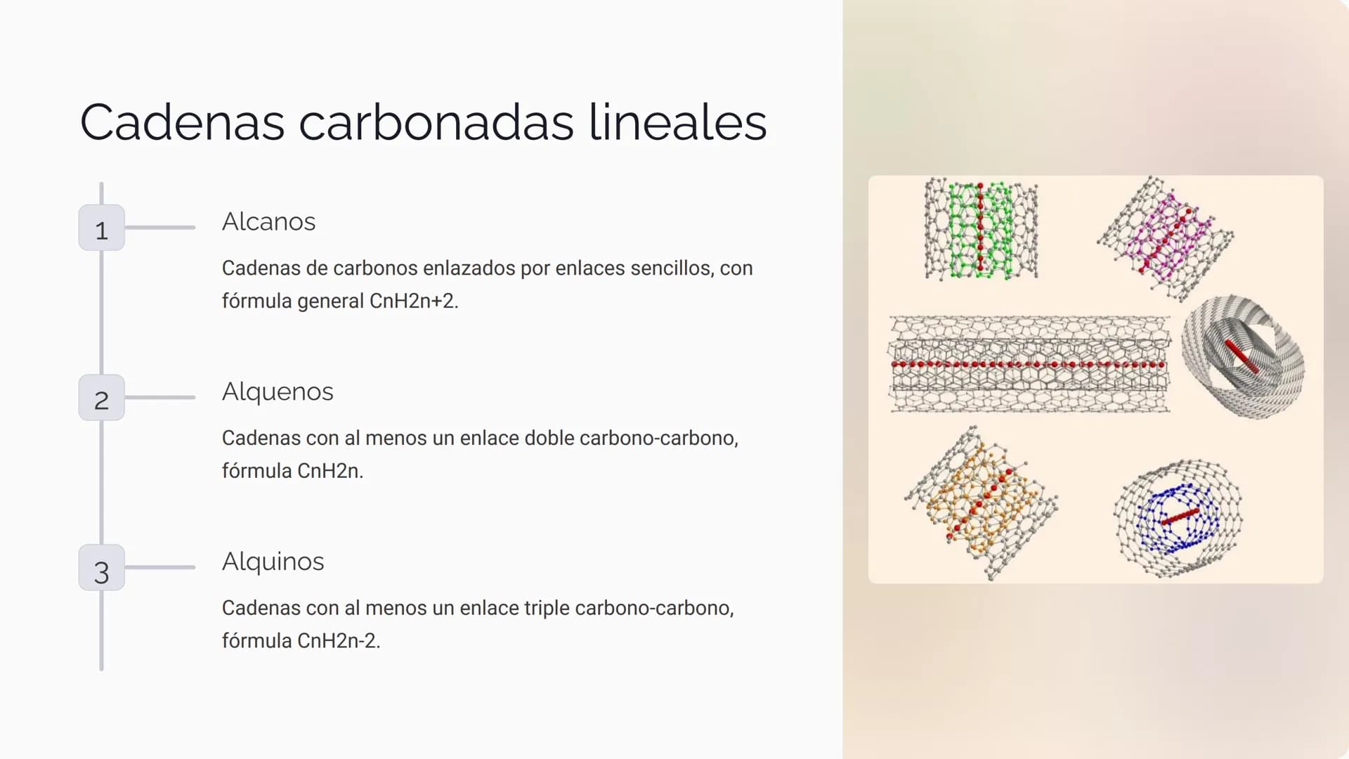 Química del carbono:
Características del átomo de
carbono, tipos de cadenas
carbonadas
La química del carbono es fascinante debido a la vers