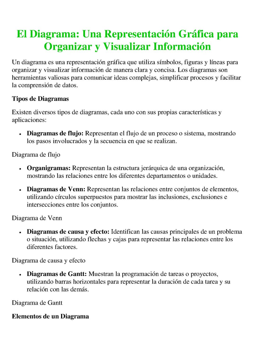 Diagrama Explicado: Tipos, Elementos y Herramientas
