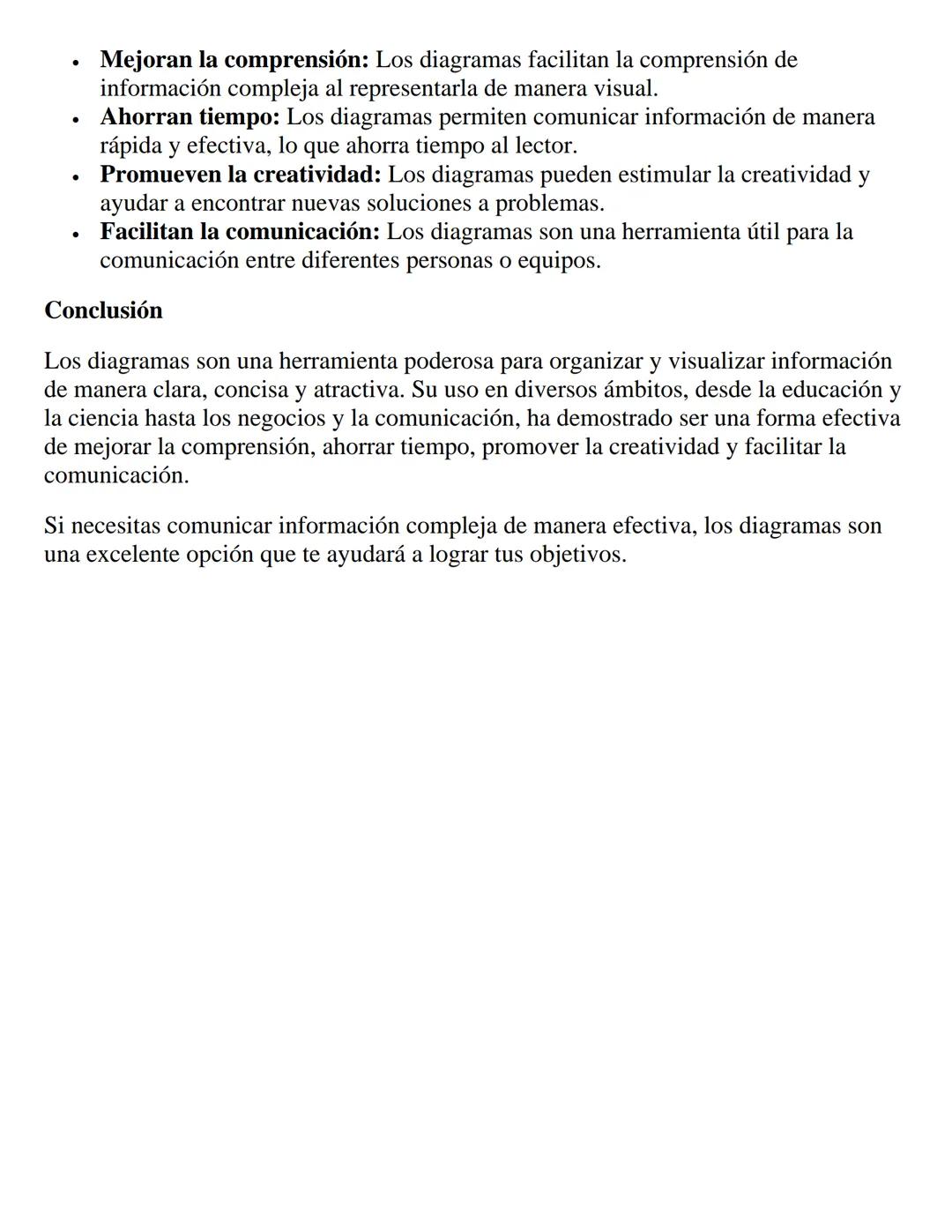 El Diagrama: Una Representación Gráfica para
Organizar y Visualizar Información
para
Un diagrama es una representación gráfica que utiliza s