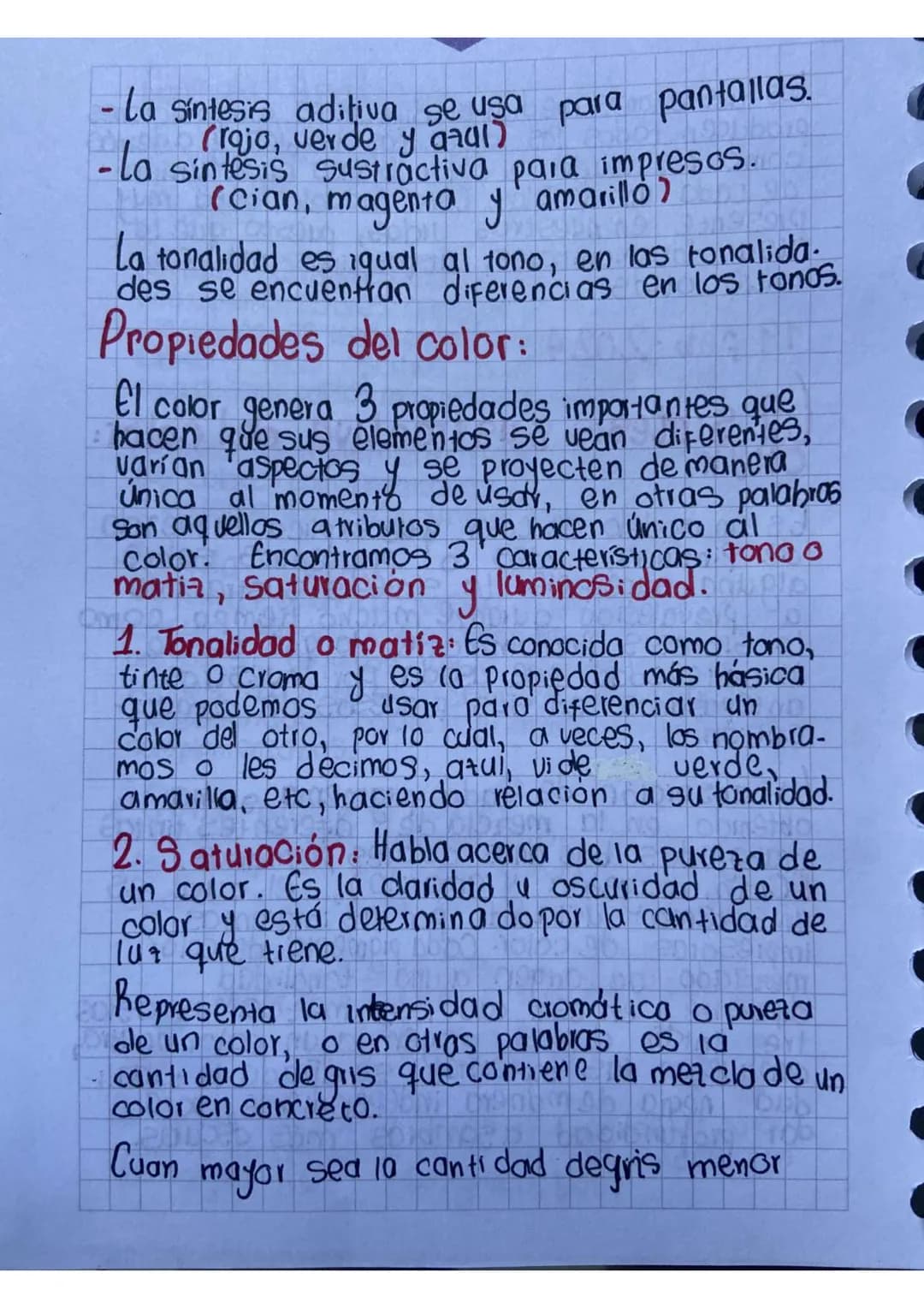 - la sintesis aditiva se usa para pantallas
(rojo, verde y azul)
-la sintesis sustractiva para impresos.
(cian, magenta y amarillo?
La tonal