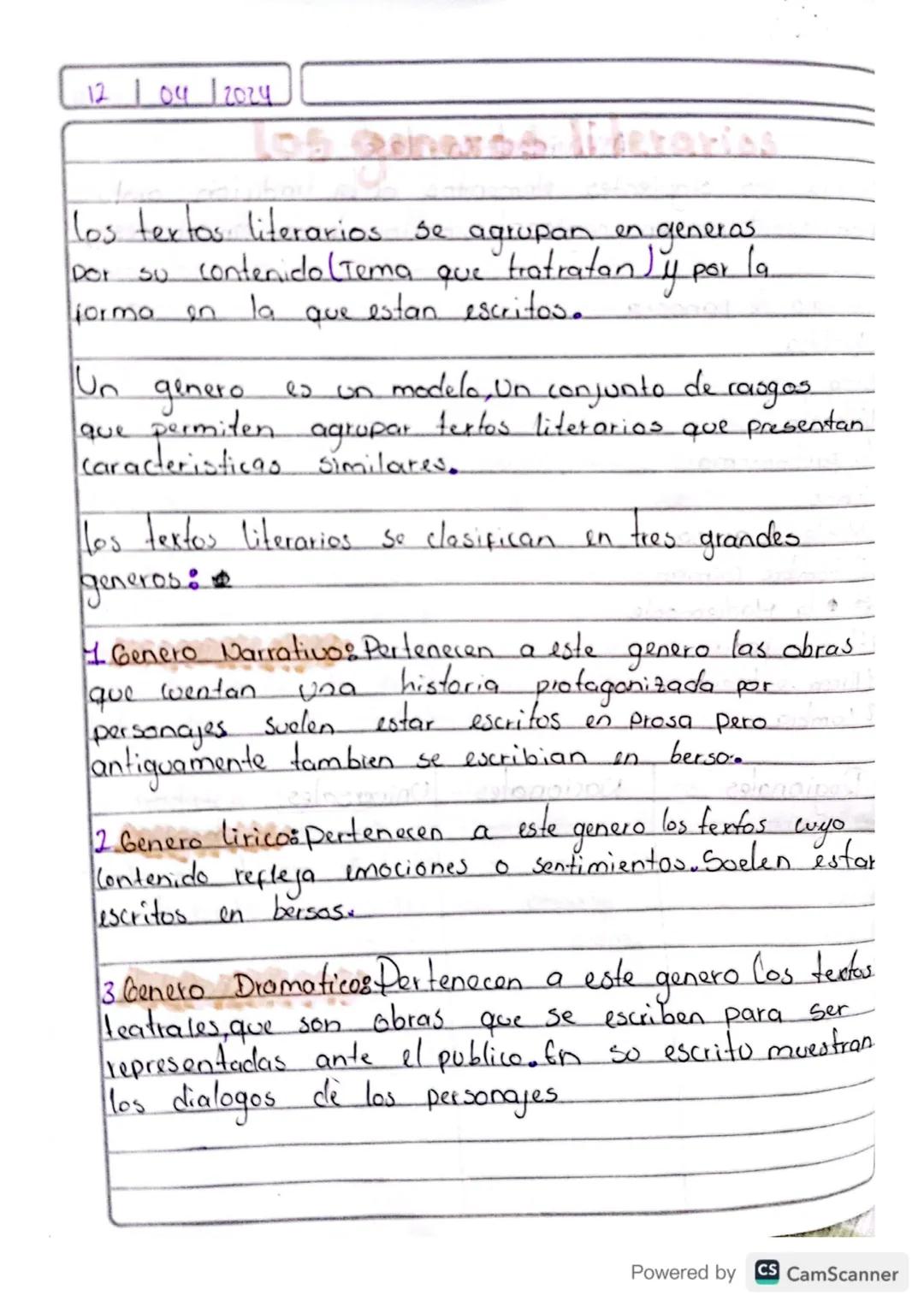 12104 12024

Los generos literar

los textos literarios se agrupan en generas
dor su contenido (Tema que tratratan)ly por la
forma en la que