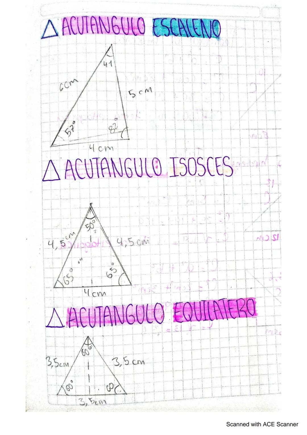 # LOS TRIANGULOS

Se clasifican en:

Lados

Se miden en regla

•Equilatero:
3 lados iguales

Isosceles:
2 lados iguales
1 distinto.

•Escale