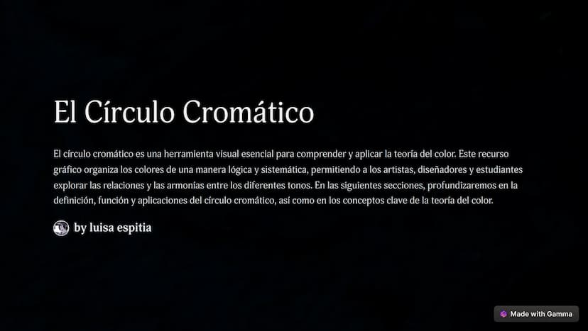 El Círculo Cromático
El círculo cromático es una herramienta visual esencial para comprender y aplicar la teoría del color. Este recurso
grá