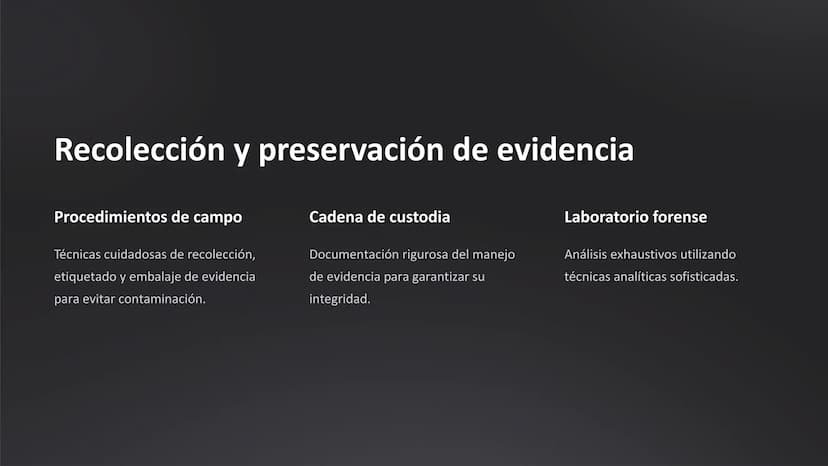 Química forense:
Pruebas químicas en
investigaciones criminales
La química forense desempeña un papel crucial en la
resolución de crímenes, 