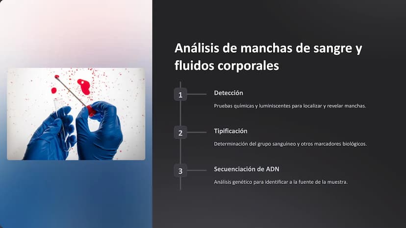 Química forense:
Pruebas químicas en
investigaciones criminales
La química forense desempeña un papel crucial en la
resolución de crímenes, 