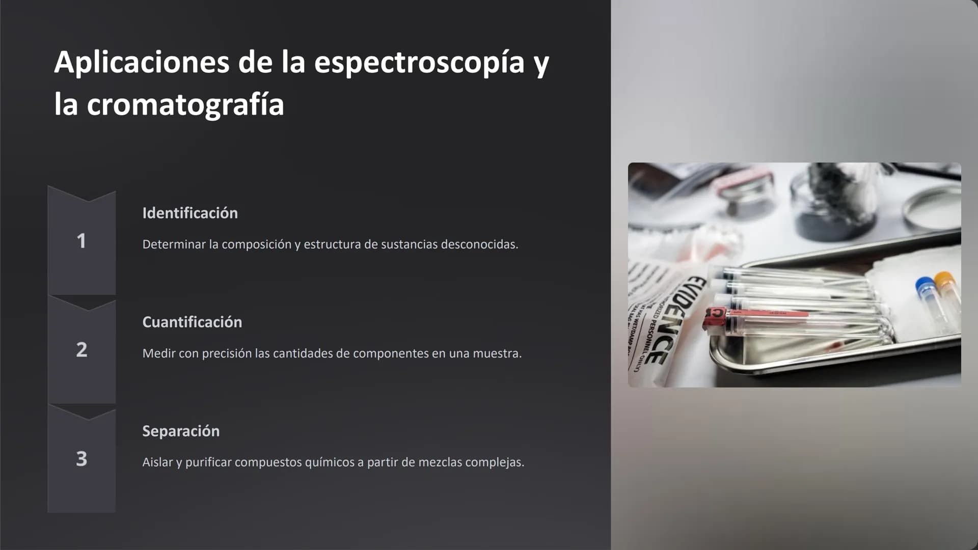 Química forense:
Pruebas químicas en
investigaciones criminales
La química forense desempeña un papel crucial en la
resolución de crímenes, 