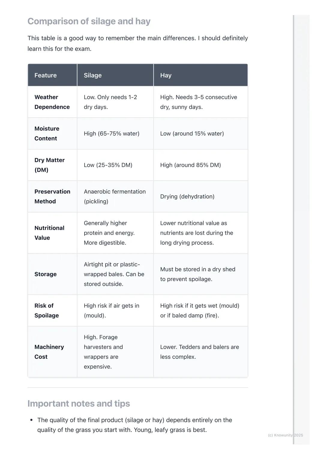 # Silage and Hay Making

## Why we conserve grass

In Ireland, grass doesn't grow much in the winter because it's too cold and
dark. But cat