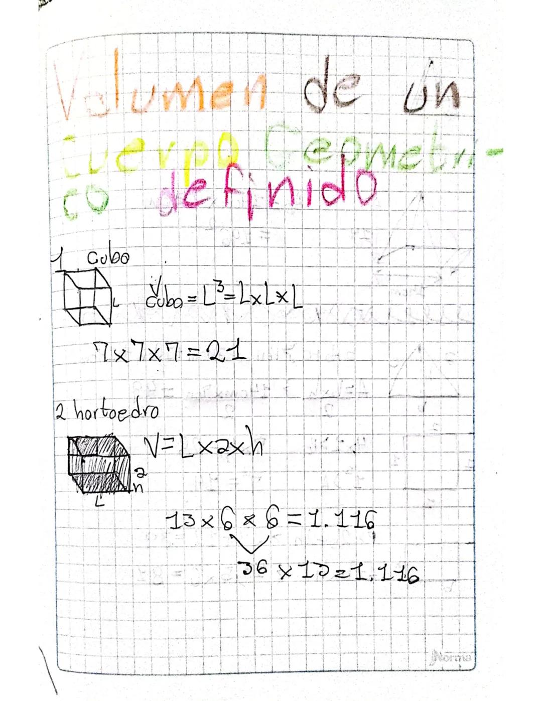 Volúmen de un cuerpo geométrico definido