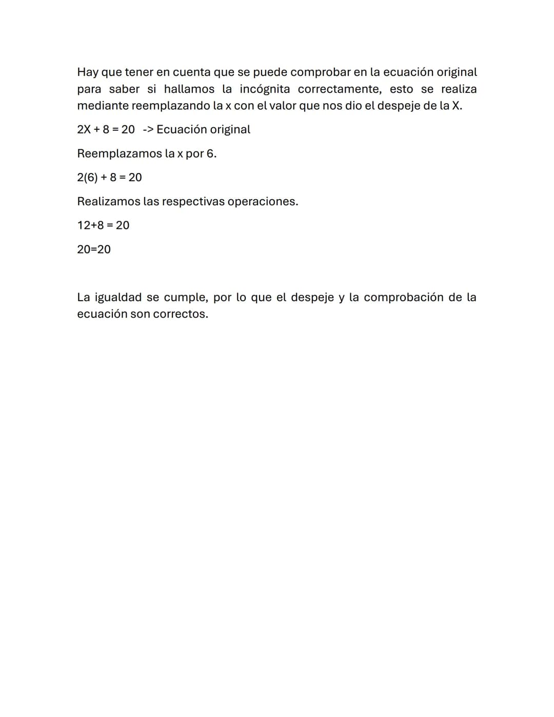 Despeje de ecuaciones. (sexto grado).
Primeramente, el concepto, el despeje de la ecuación lo que hace es
encontrar el valor de una incógnit
