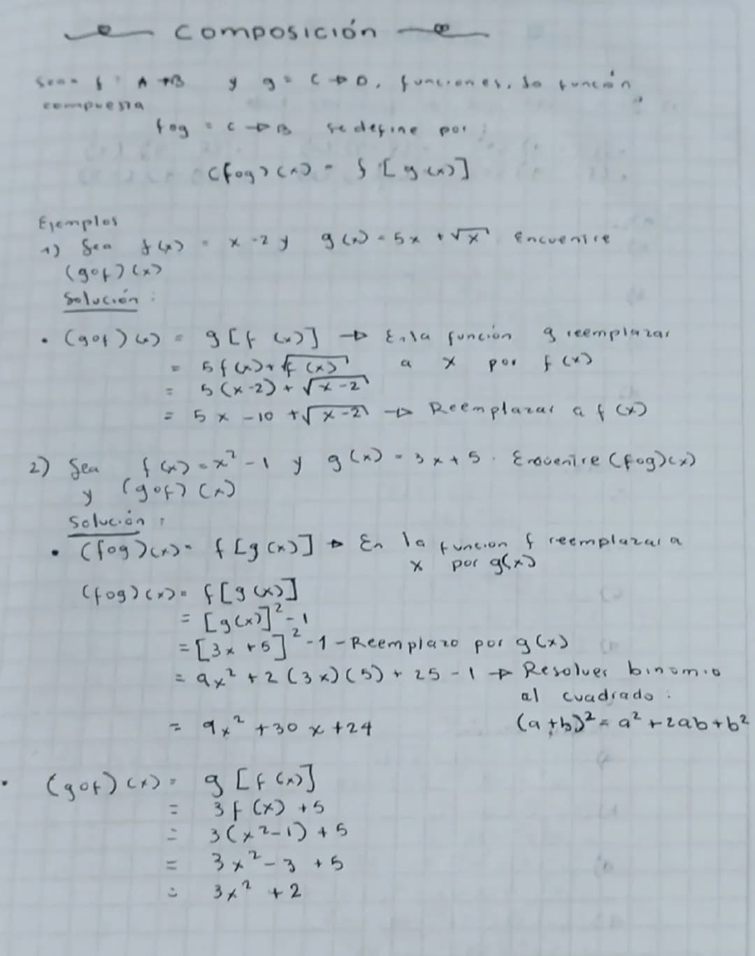 --- OCR Start ---
Funciones e
Una función p de un conjunto B, es una regla de
asignacion en la que cada elemento x ∈ A se le
agrega un solo 