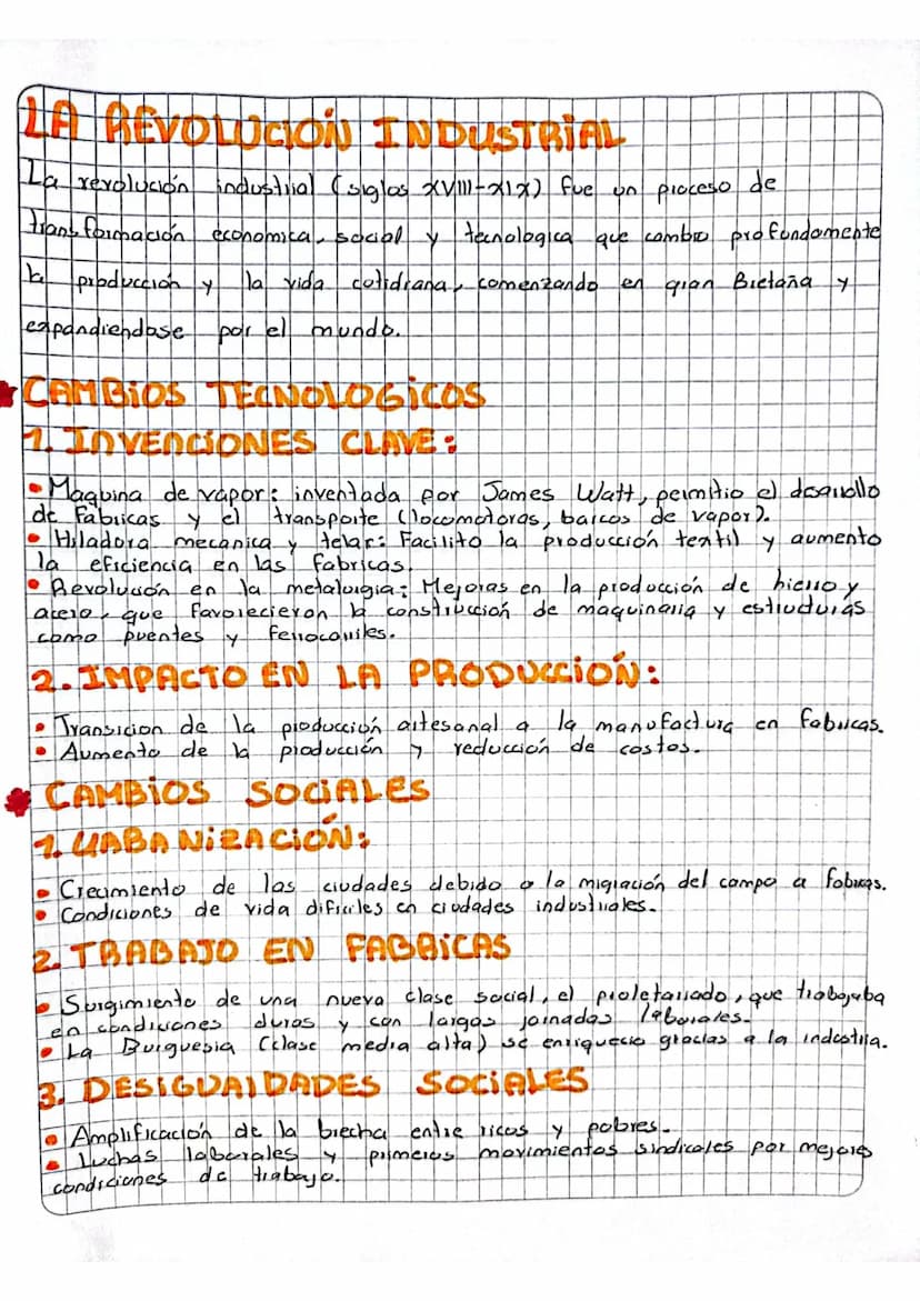 LA REVOLUCION INDUSTRIAL
La revolución industrial (siglos XVII-XIX) fue un proceso de
trans, formación economica, social y tecnologica que c