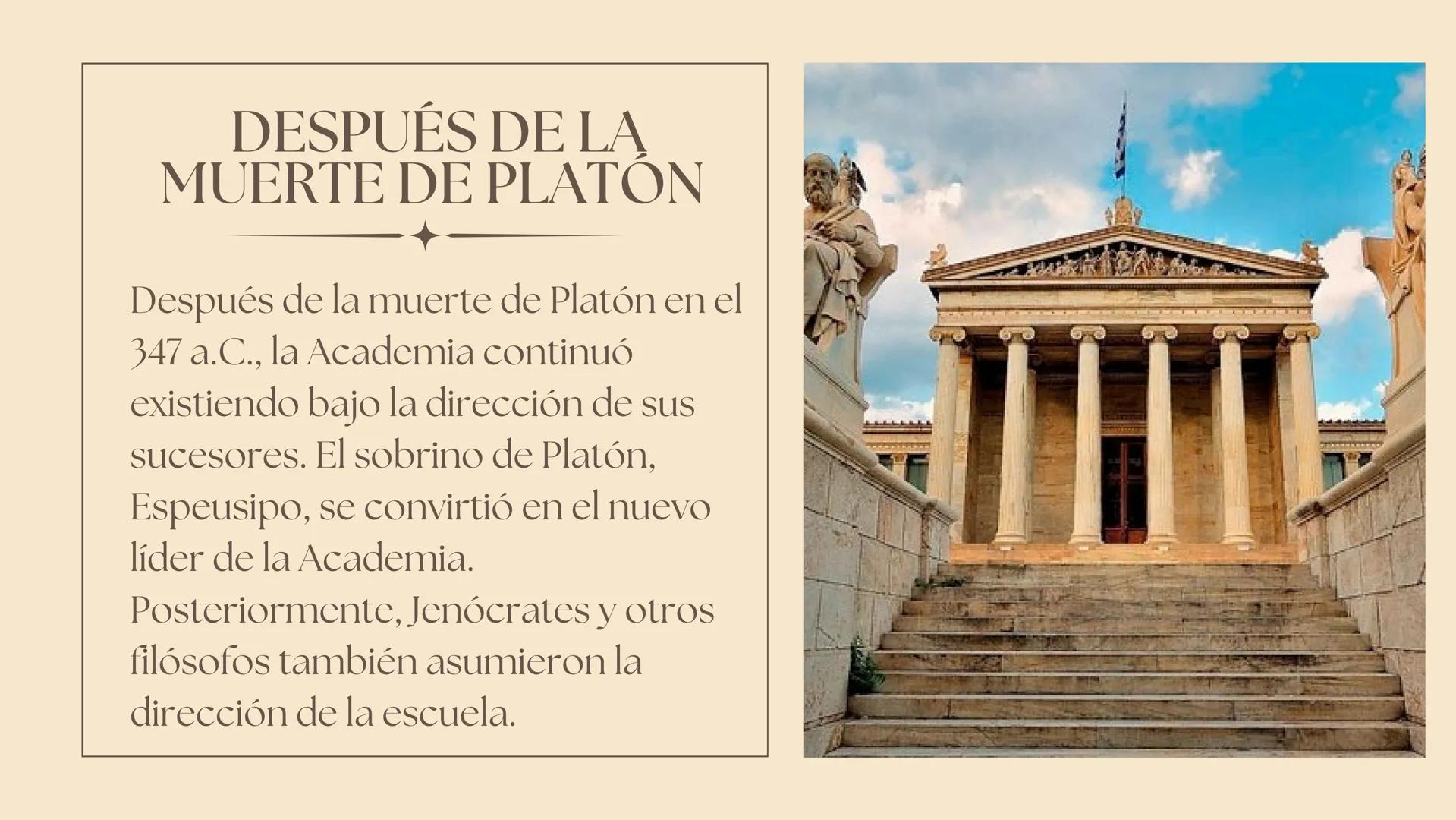 LA
ACADEMIA
DE PLATON ÍNDICE
1. ¿QUÉ ERA ACADEMO?.
2. LO QUE SE REFIERE A LA
HISTORIA DE LA ACADEMIA EN
GRECIA.
3. TEMAS QUE SE DABAN.
4. RE
