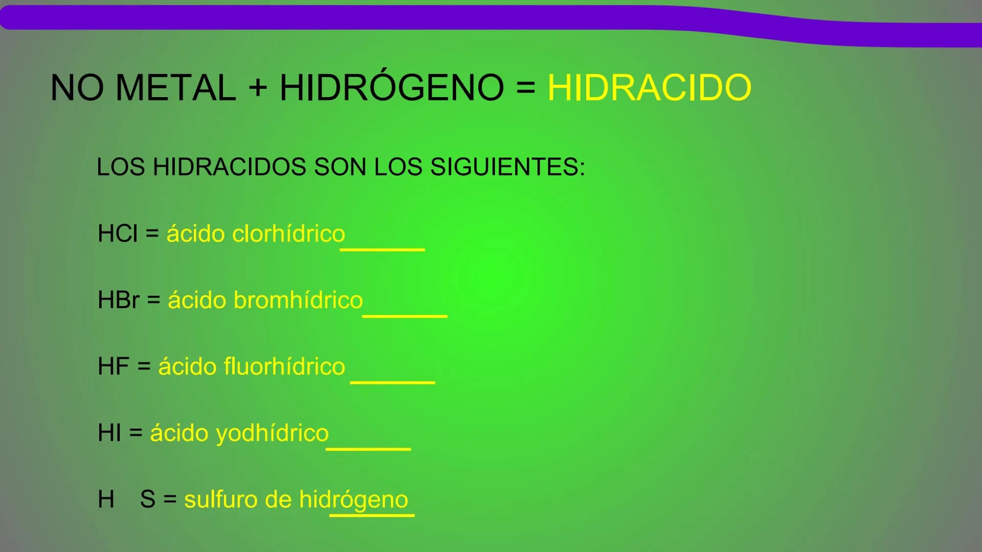 NOMENCLATURA
COMPUESTOS BINARIOS
DE OXIGENO
(nomenclatura tradicional) METAL + OXIGENO = ÓXIDO
Con número de oxidación: ÓXIDO.
...(nombre de