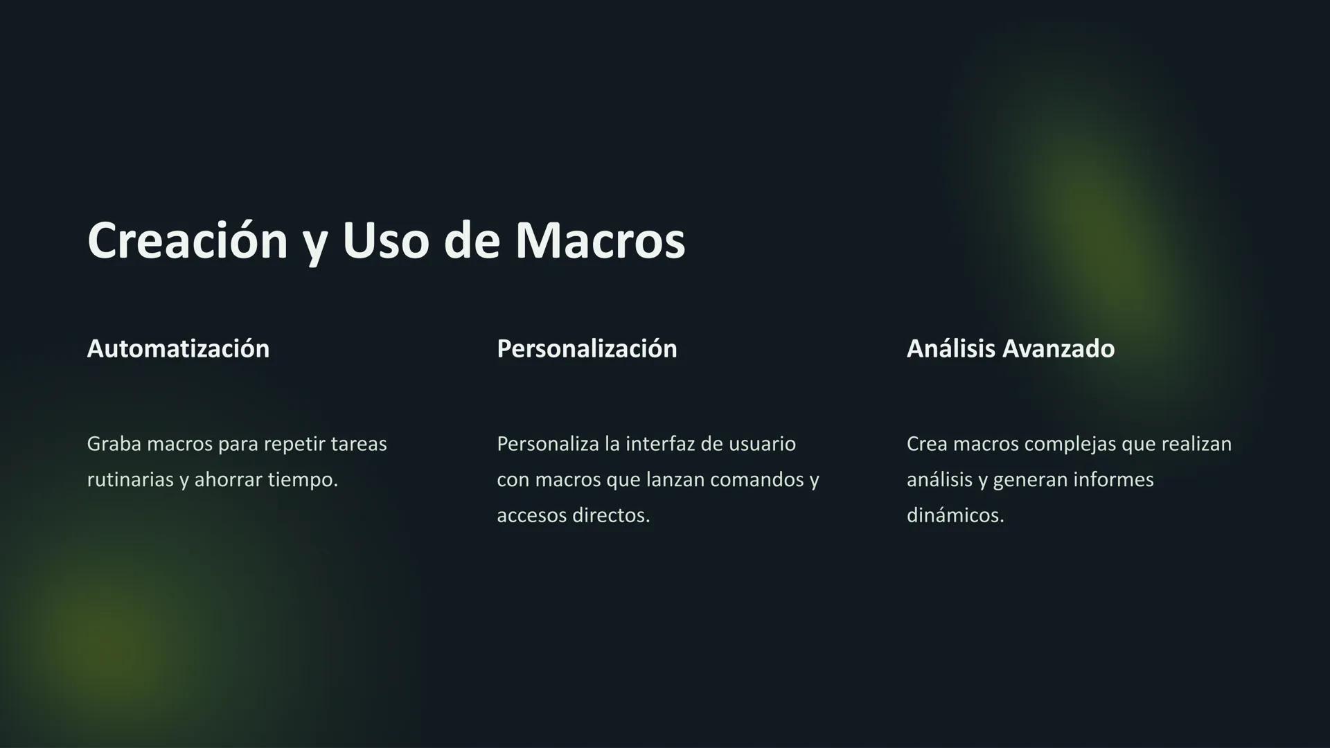 # Hojas de Cálculo

# Avanzadas

Domina las funciones y fórmulas avanzadas, crea macros potentes,
aprovecha las tablas dinámicas y realiza a