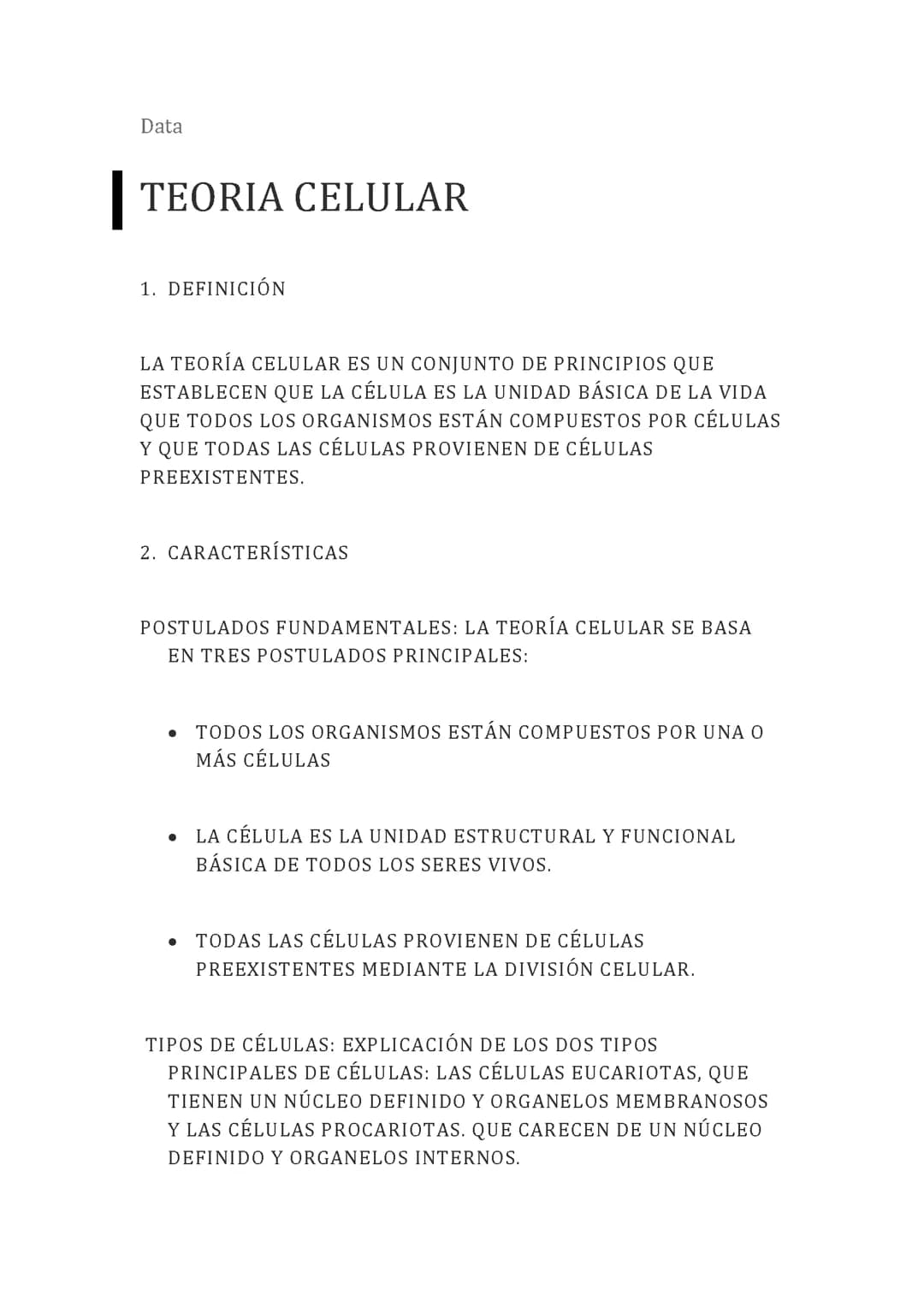 Teoría celular 