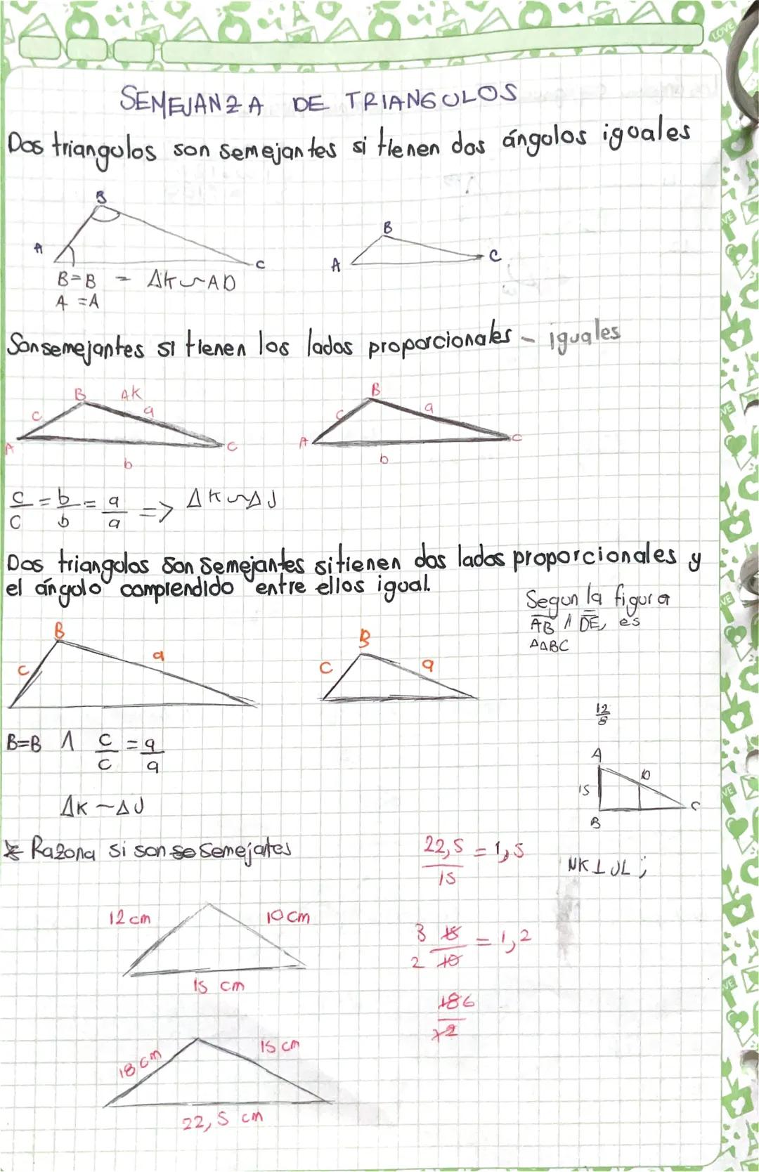 # SEMEJANZA DE TRIANGULOS

Dos triangulos son semejantes si tienen das ángolos iguales

B

C

A

C

B-B

4 A

AKAD

Sonsemejantes si tienen 