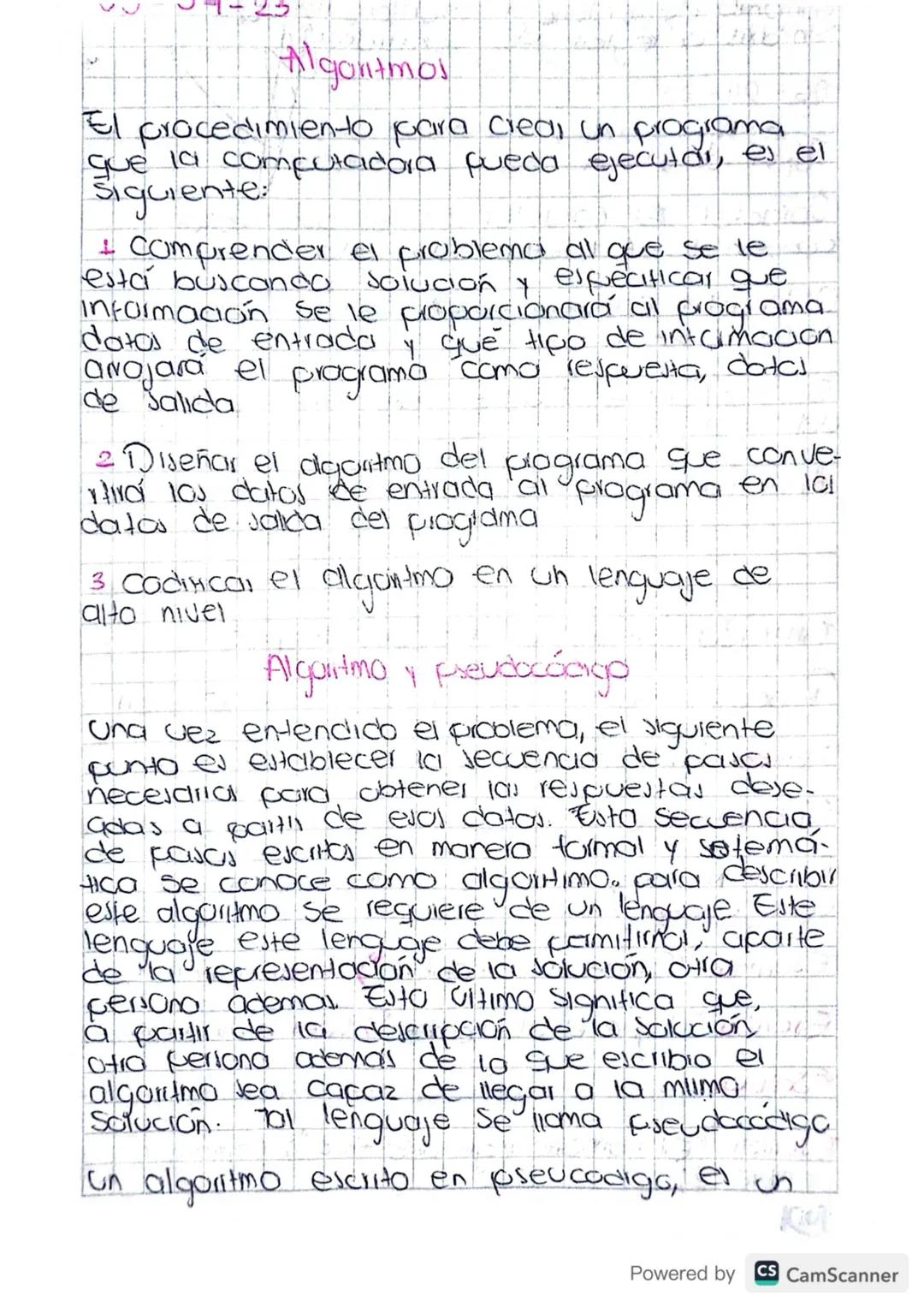 Algontmos
El procedimiento para crear un programa.
que la computadora queda ejecutar, es el
siguiente:
± comprender el problema all que se l