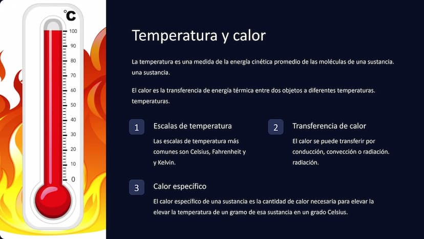 la termodinámica
La termodinámica es la rama de la física que estudia el calor y su
su relación con otras formas de energía, particularmente