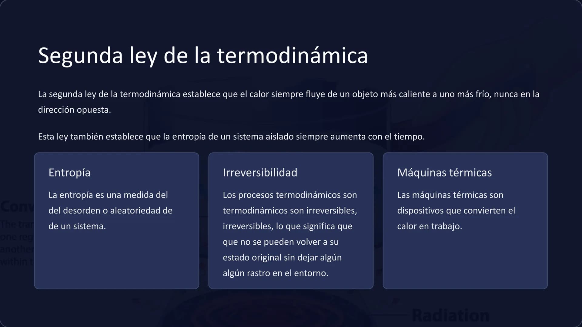 la termodinámica
La termodinámica es la rama de la física que estudia el calor y su
su relación con otras formas de energía, particularmente
