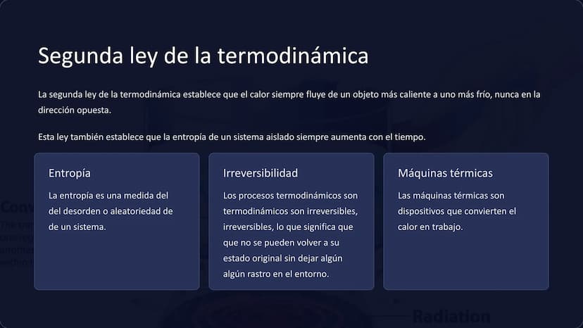 la termodinámica
La termodinámica es la rama de la física que estudia el calor y su
su relación con otras formas de energía, particularmente