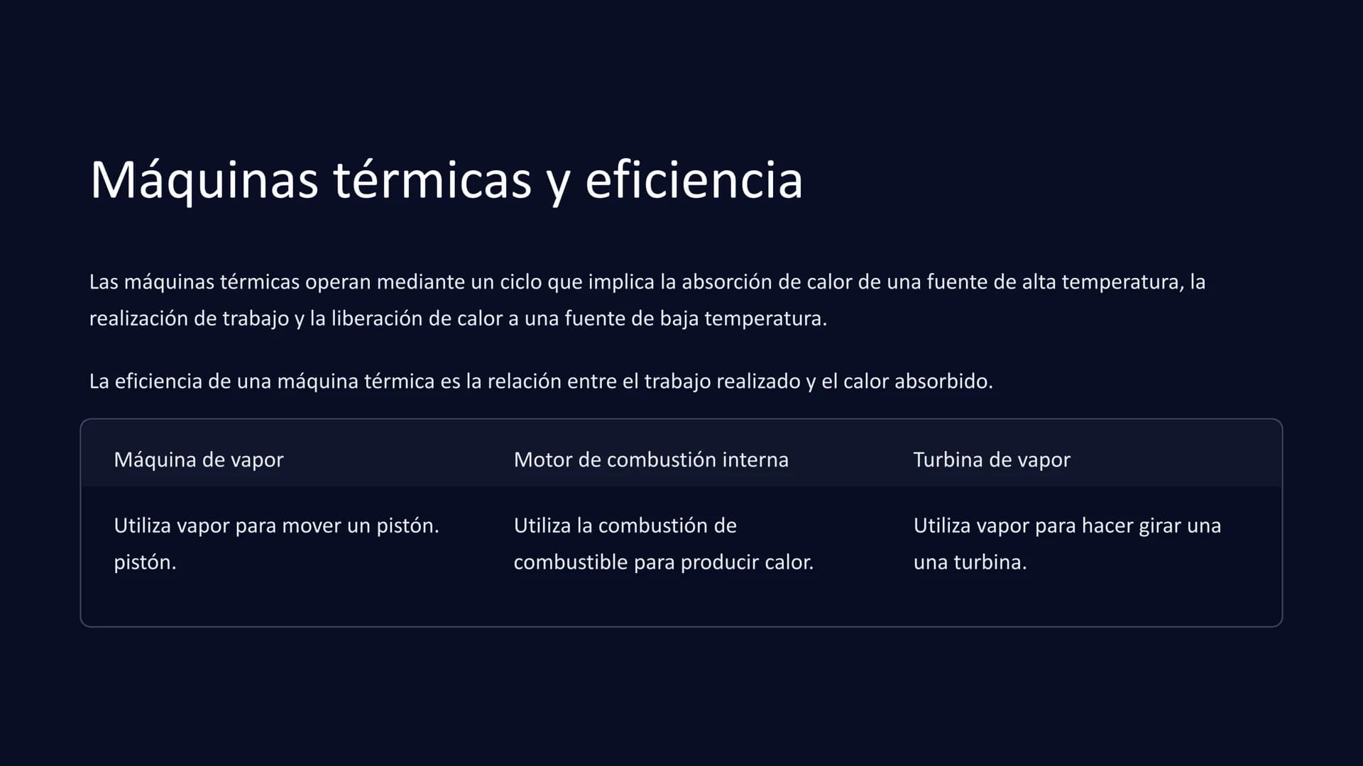 la termodinámica
La termodinámica es la rama de la física que estudia el calor y su
su relación con otras formas de energía, particularmente