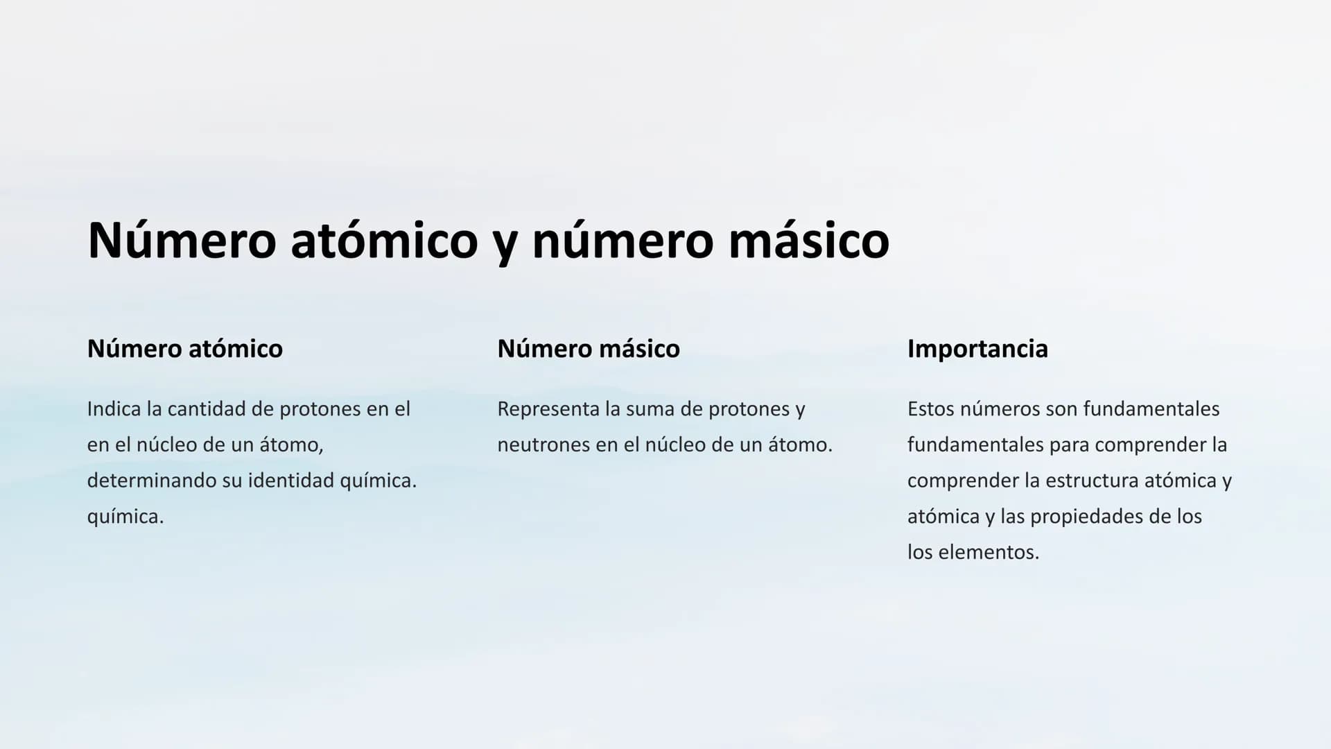 Estructura atómica: Partículas
subatómicas, número atómico y
másico, isotopos
Explore la composición fundamental de la materia, desde las pa