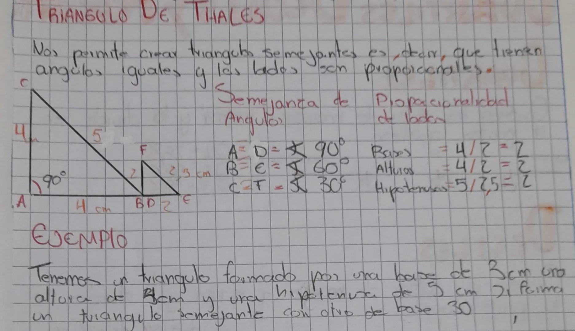 # TRIANGULO DE THALES

Nos permite Crear trianguls semejantes es, dear, que tienen
angulos iguales y las lades son proporcionales.

C

5

F
