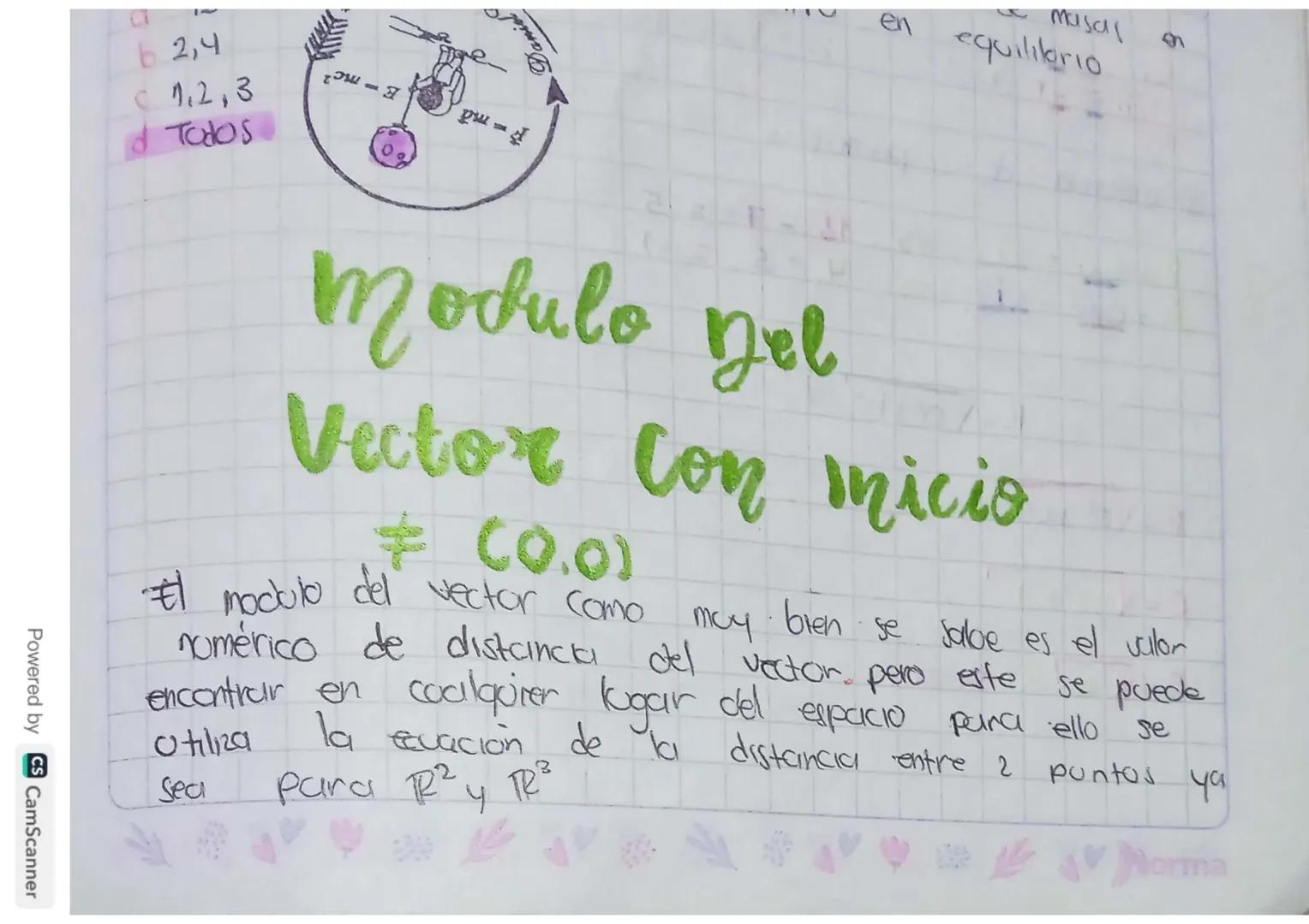 Danie
6.24
€ 1,2,3
pu
d Todos
Powered by
CS CamScanner
en
masal
equilibrio
9
Modulo
пробива дов
Vector Con micio
* (0.0)
El modulo del vecto