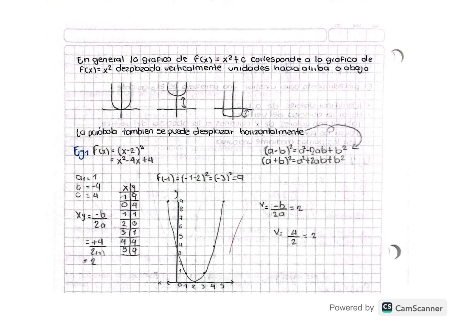 FUNCION-CUADRATICA.
Es aquella que se puede expresar de la Forma
[f(x) = ax² + bx + c
Donde a, b, c E TR pero a % 0
La gráfica de una funció