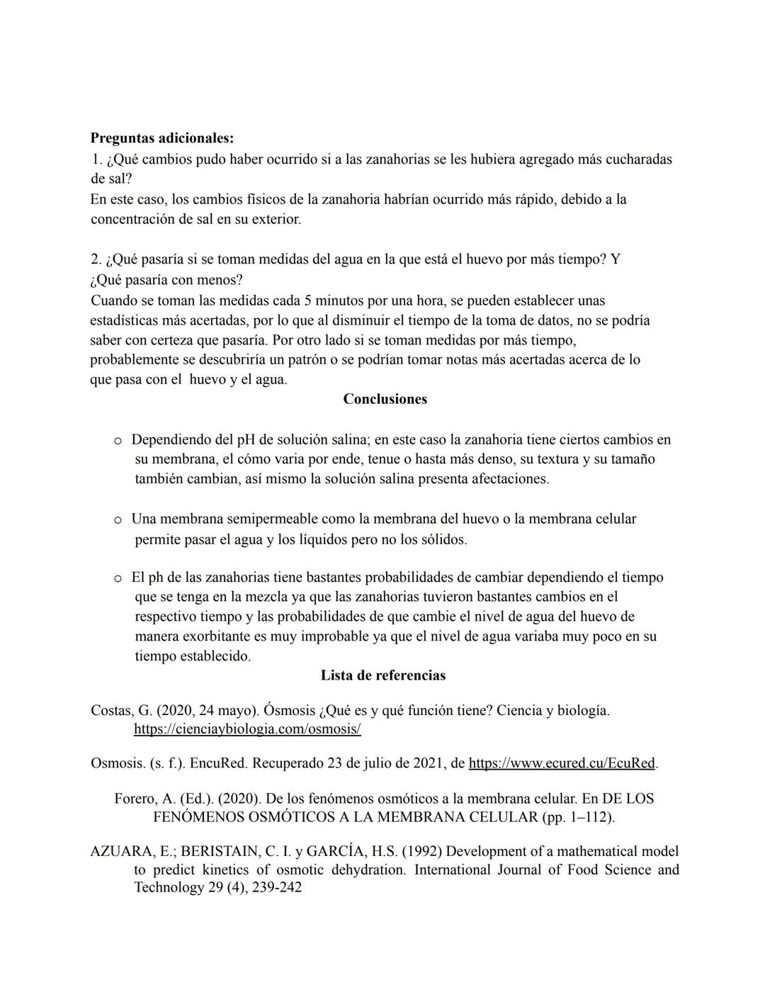 Efectos osmóticos
Objetivos
1. Analizar los factores que determinan la difusión simple 2.
Analizar los factores que determinan el fenómeno d