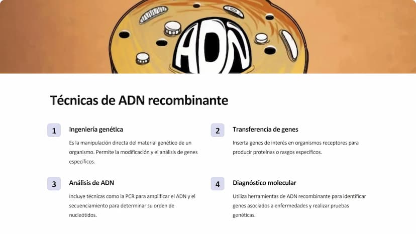 la biotecnología
La biotecnología es la aplicación de organismos vivos y sus procesos para
crear productos y tecnologías útiles para la huma