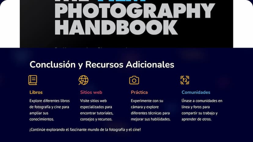 la Fotografía y el
Cine
En este curso exploraremos el mundo de la fotografía y el cine, dos
formas de arte que capturan la realidad de maner