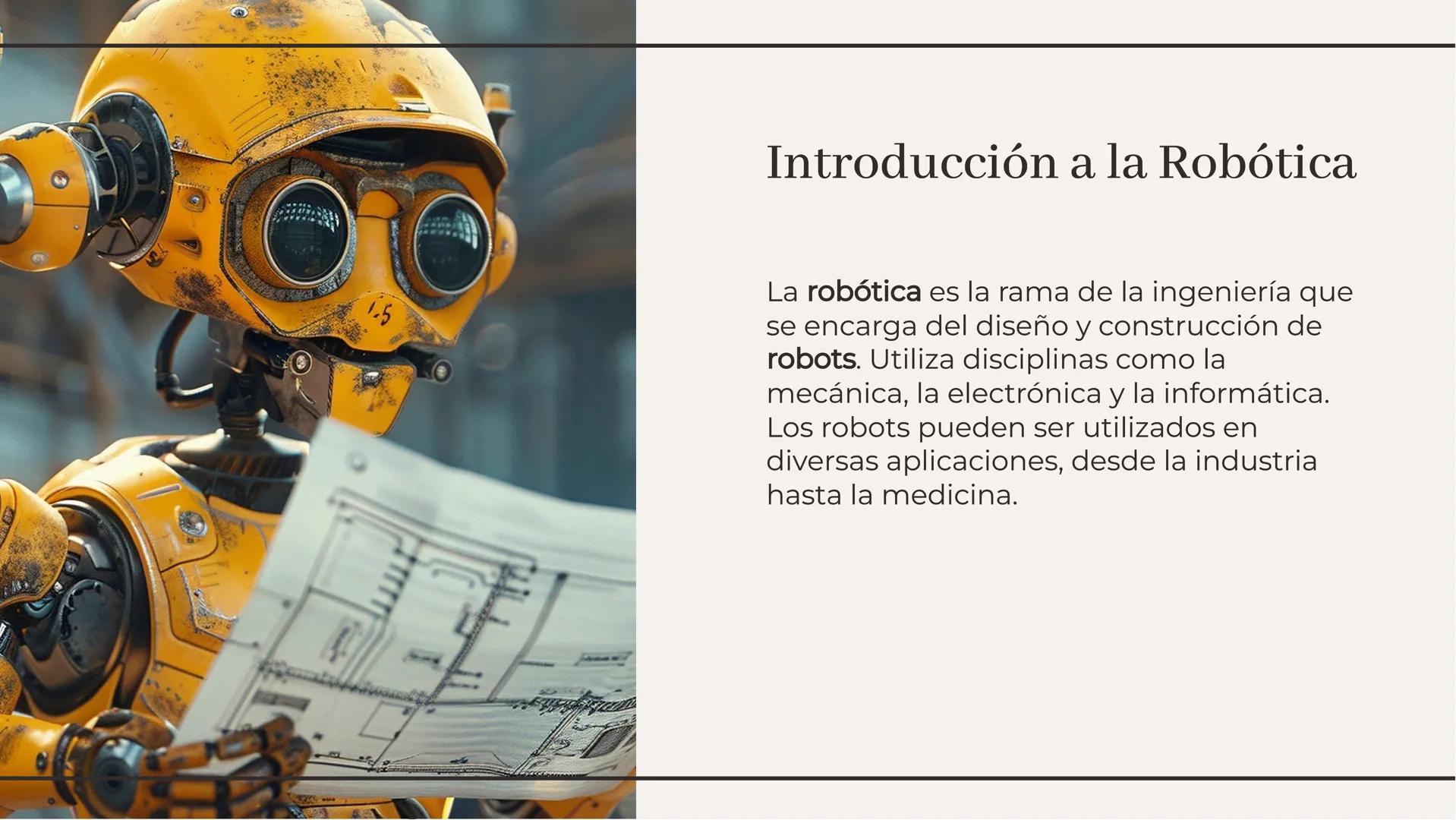 # Introducción a la Robótica:
## Conceptos Básicos [Spanish] # Introducción a la Robótica

1.  5

La robótica es la rama de la ingeniería qu