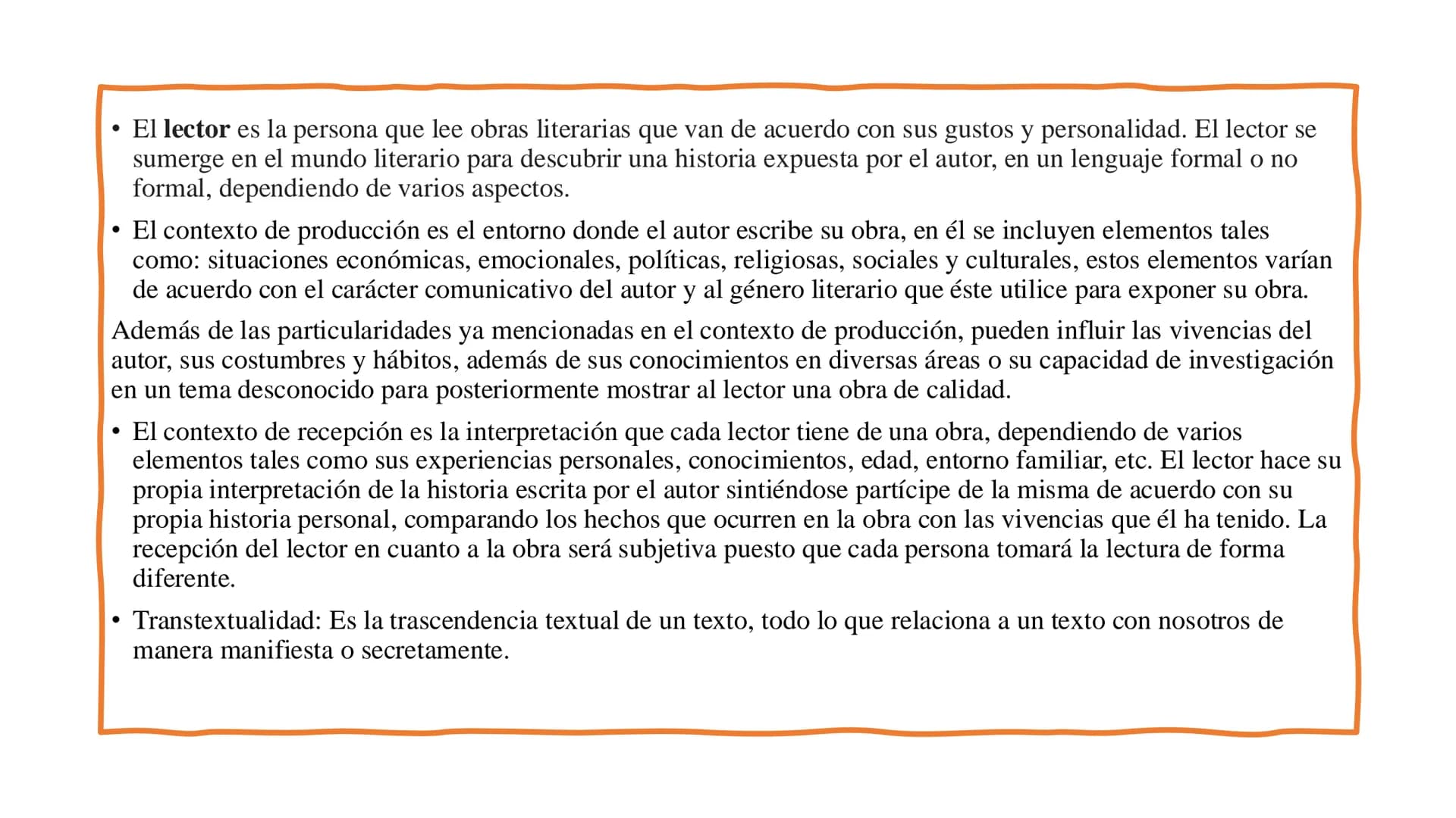 LECTURA CRÍTICA
TEMA: INTENCIONALIDAD DEL AUTOR ¿Por qué es
importante?
Porque:
Las nociones clave: autor, obra, lector,
contexto de producc