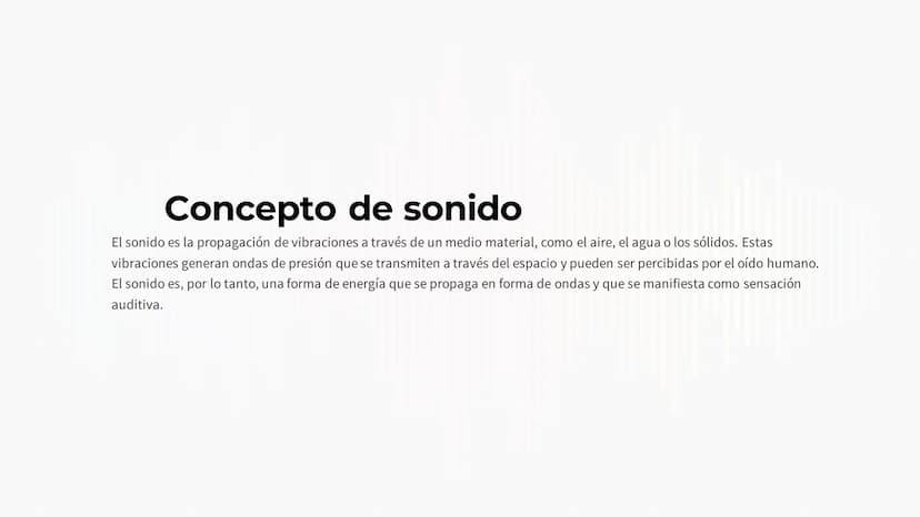SONIDO
El sonido es una forma de energía que se propaga a través de medios
materiales, como el aire, el agua o los sólidos, mediante ondas d